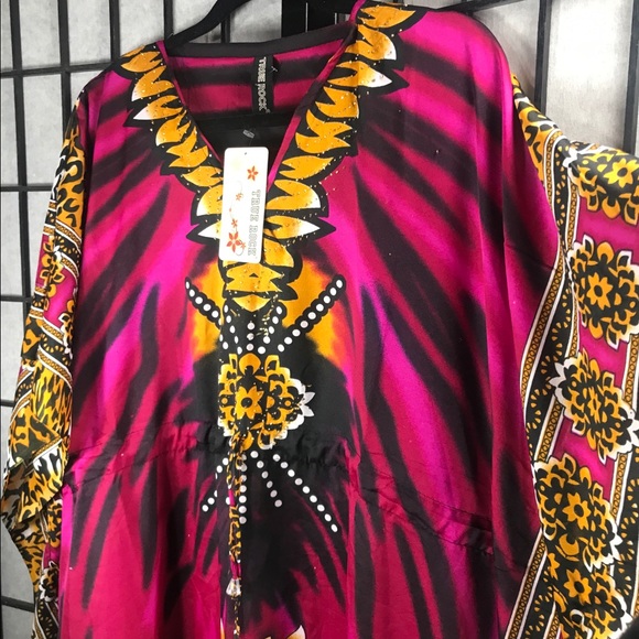 TRUE ROCK Maxi Pink Print Gafton Lightweight Dress - Picture 5 of 10